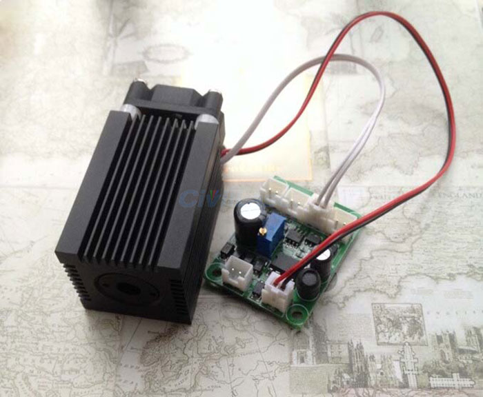 450nm 800mw 12V Blue Semiconductor Laser Module Dot With TTL Modulation - Click Image to Close